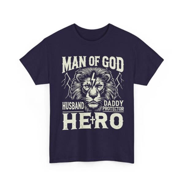 Heroic Faith Unisex Heavy Cotton Tee - Man of God, Husband, Daddy, Protector, Gift for Dads, Father's Day, Christian Apparel - Image 37
