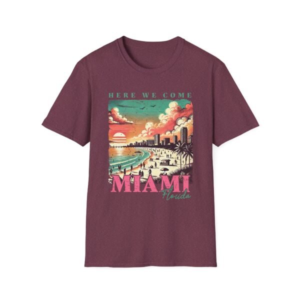Miami Beach Vibes Unisex Softstyle T-Shirt, Summer Apparel, Vacation Tee, Graphic Shirt for Beach Lovers, Travel Gift - Image 35