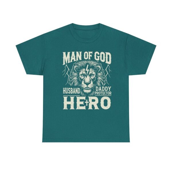 Heroic Faith Unisex Heavy Cotton Tee - Man of God, Husband, Daddy, Protector, Gift for Dads, Father's Day, Christian Apparel - Image 19