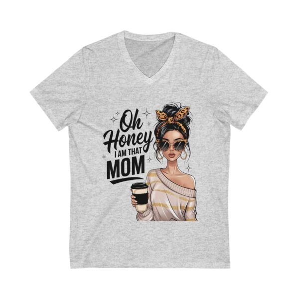 RML Oh Honey, I Am That Mom Infinity Love V-Neck Tee - Cute Sister Shirt, Gift for Sisters, Family Reunion Apparel, Birthday Gift, Infinity Symbol Design - Image 5