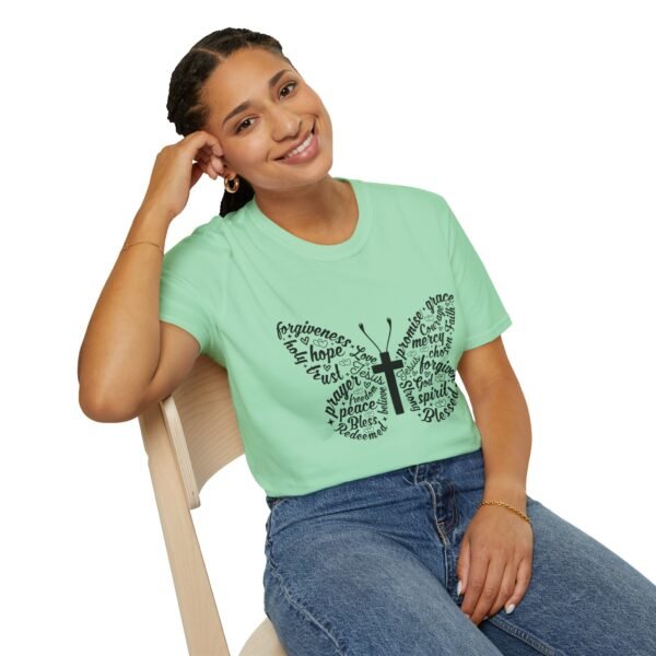 Inspirational Butterfly Graphic T-Shirt, Faith Shirt, Religious Tee, Gift for Believers, Spiritual Apparel - Image 26