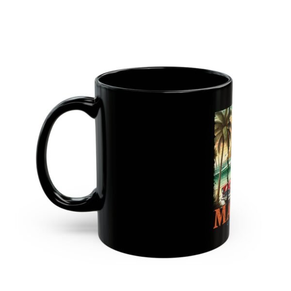 Malibu Black Mug, perfect for moms as a gift, with a sleek design and Ceramic finish. - Image 3