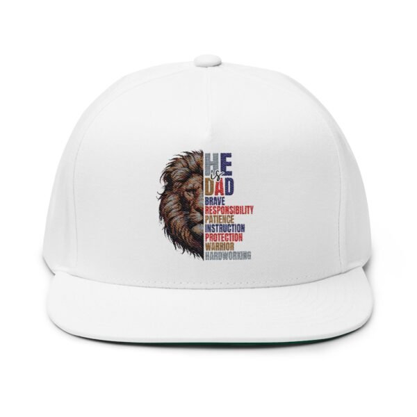 Empowering Dad Cap | Flat Bill Cap with Inspirational Embroidery, Perfect Gift for Father's Day, Dad's Birthday, Casual Style, Trendy [...] - Image 5