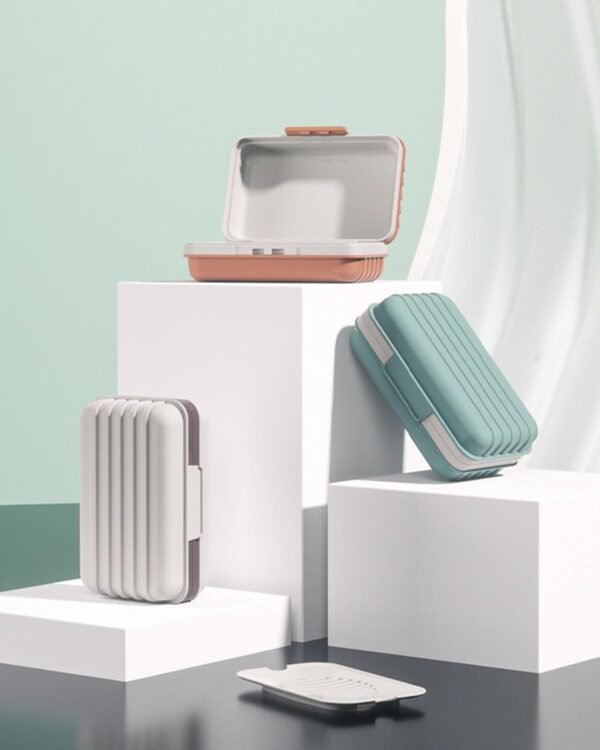 Travel Soap Holder with Lid - Draining Soap Box fo... - Image 9