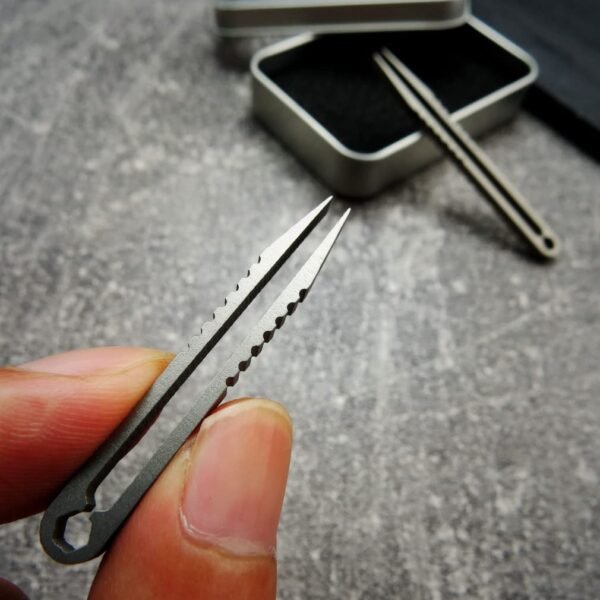 Canku 2pcs Mini Tweezers Portable Titanium Alloy E... - Image 5