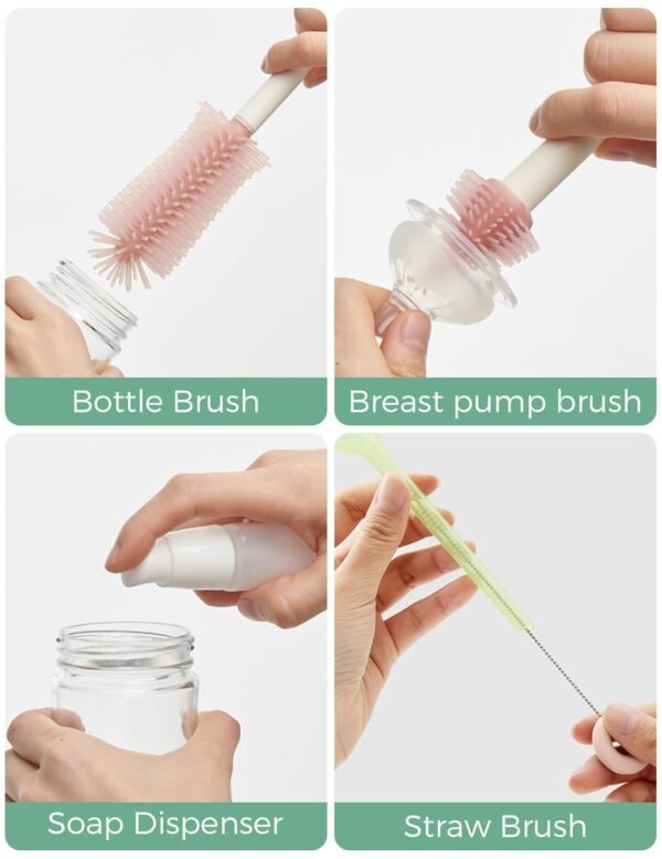Momcozy Bottle Brush Set - Baby Bottle Cleaner Kit... - Image 4