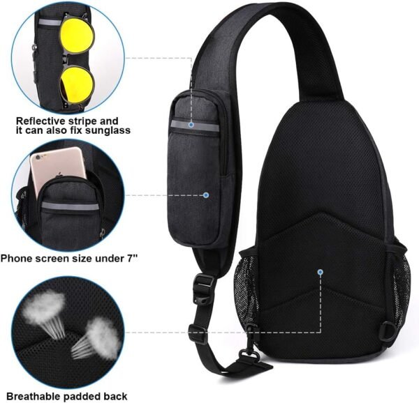 WATERFLY Crossbody Sling Backpack Sling Bag Travel... - Image 7