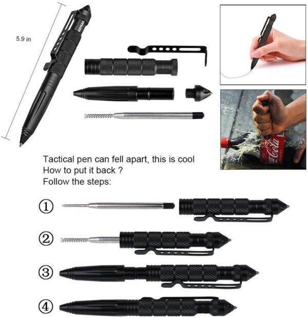 KEPEAK Military Tactical Pen, Professional Self De... - Image 7