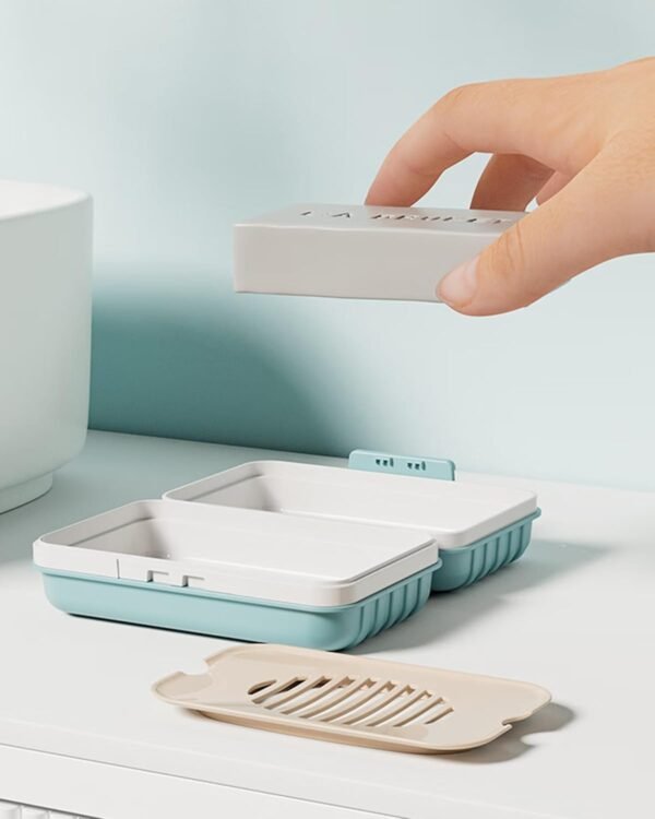 Travel Soap Holder with Lid - Draining Soap Box fo... - Image 8