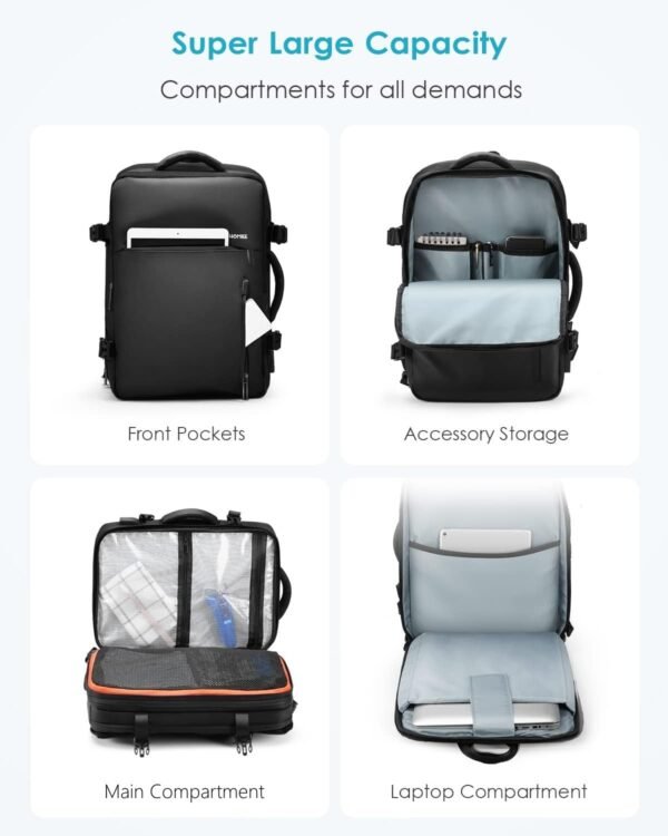 HOMIEE 40L Travel Backpack TSA Approved Personal I... - Image 5