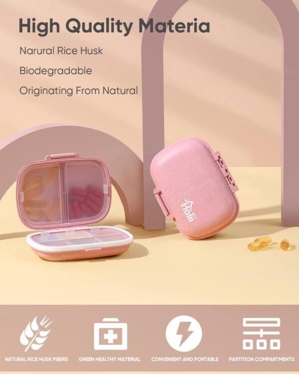 Holii Travel Pill Organizer, 8 Compartments Portab... - Image 8