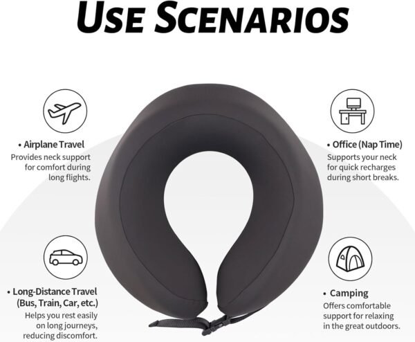 Travel Neck Pillows for Airplanes, Compact Memory ... - Image 7