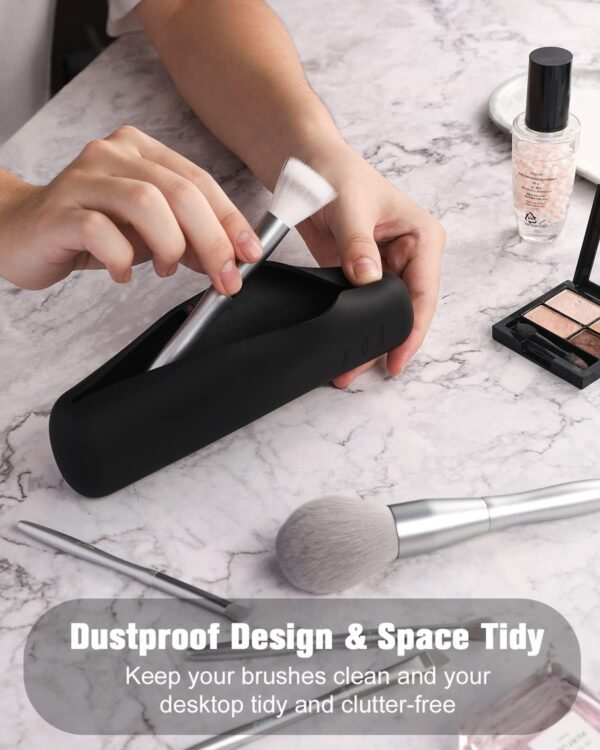 FERYES Large Travel Makeup Brush Holder, Magnetic ... - Image 5