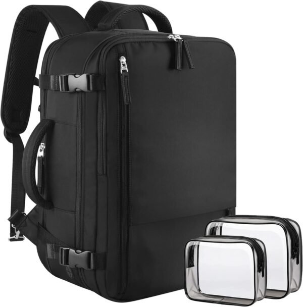 Large Travel Backpack for Women Men, Expandable 40... - Image 2