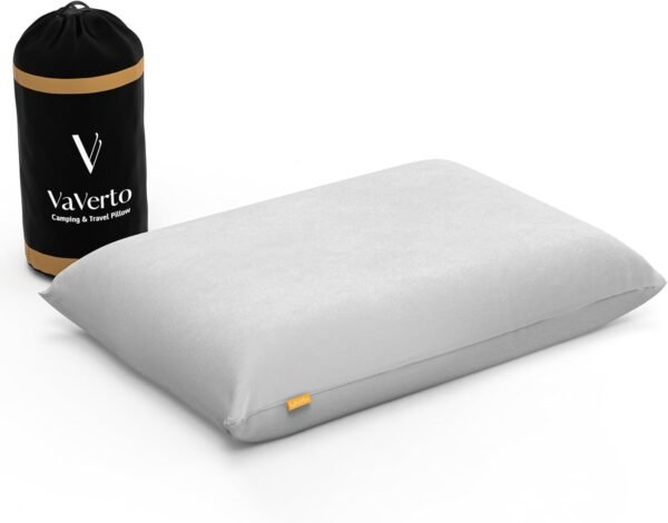 Vaverto Gray Travel and Camping Pillow - Compressi... - Image 2