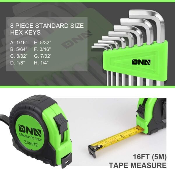 DNA MOTORING 39-Piece Household Tool Set General R... - Image 8