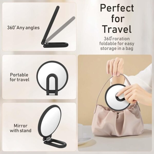 Magnifying Handheld Mirror Double Sided, 1X 15X Ma... - Image 7