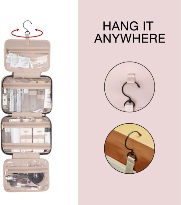 BAGSMART Toiletry Bag Travel Bag with Hanging Hook... - Image 6
