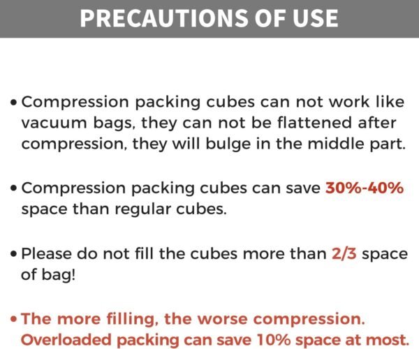 BAGAIL 4 Set/6 Set/8 Set Compression Packing Cubes... - Image 6