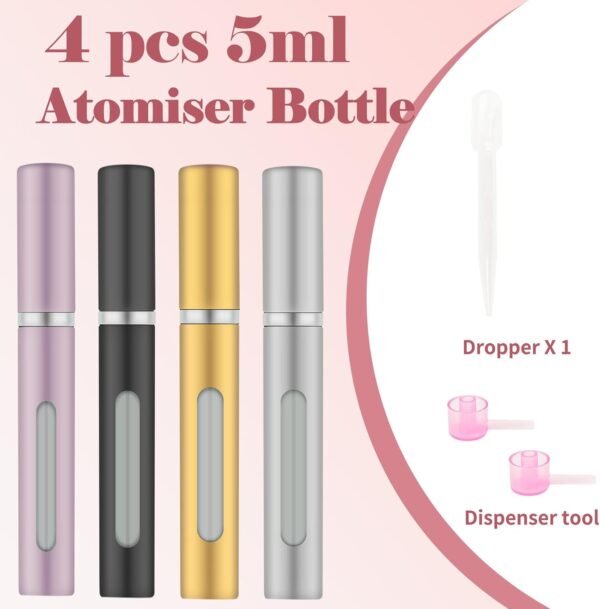 4pcs Mini Perfume Travel Bottle, Perfume Atomiser ... - Image 6