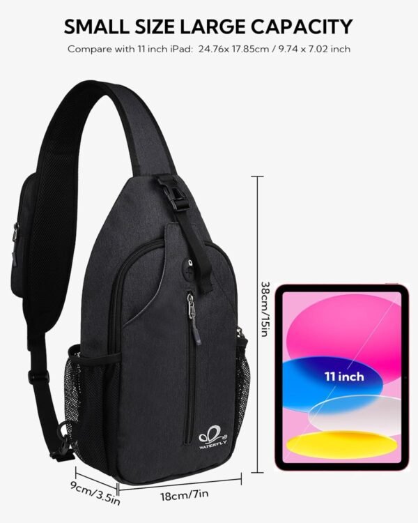 WATERFLY Crossbody Sling Backpack Sling Bag Travel... - Image 3