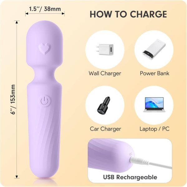 Portable Travel Massage Tool, 10 Modes Rechargeabl... - Image 5