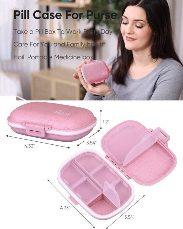 Holii Travel Pill Organizer, 8 Compartments Portab... - Image 4