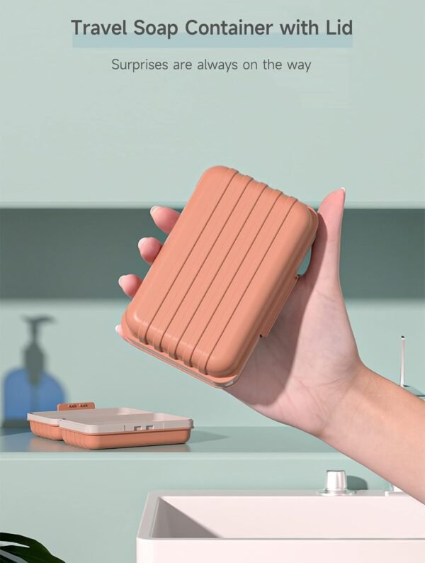 Travel Soap Holder with Lid - Draining Soap Box fo... - Image 7