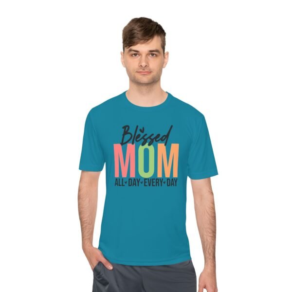 Blessed Mom Unisex Moisture Wicking Tee, Mom Shirt, Fitness Apparel, Mother's Day Gift, Everyday Wear, Active Lifestyle Top - Image 3