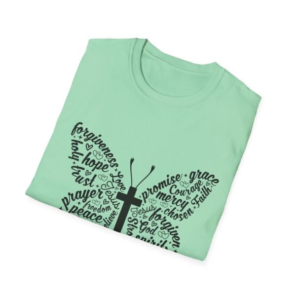 Inspirational Butterfly Graphic T-Shirt, Faith Shirt, Religious Tee, Gift for Believers, Spiritual Apparel - Image 24