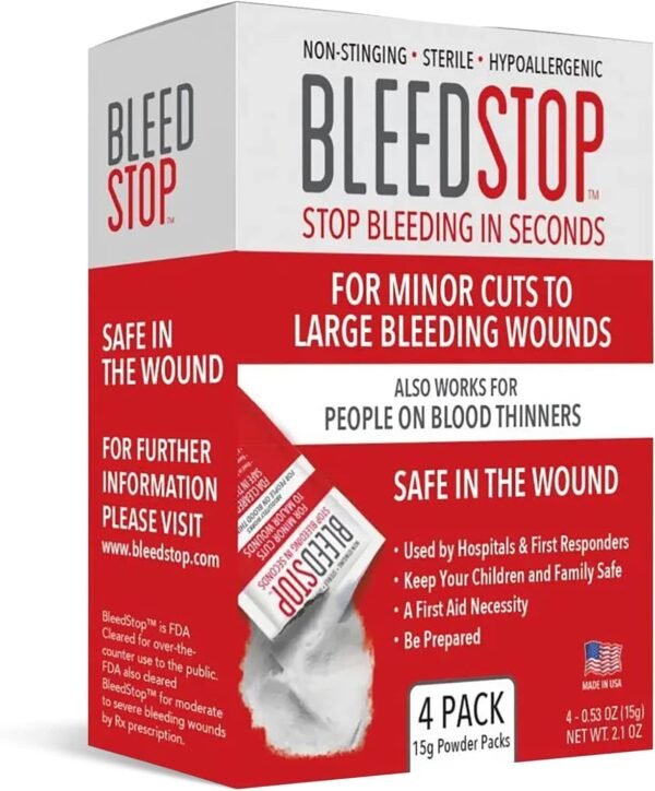 BleedStop First Aid Powder for Blood Clotting, Tr... - Image 2