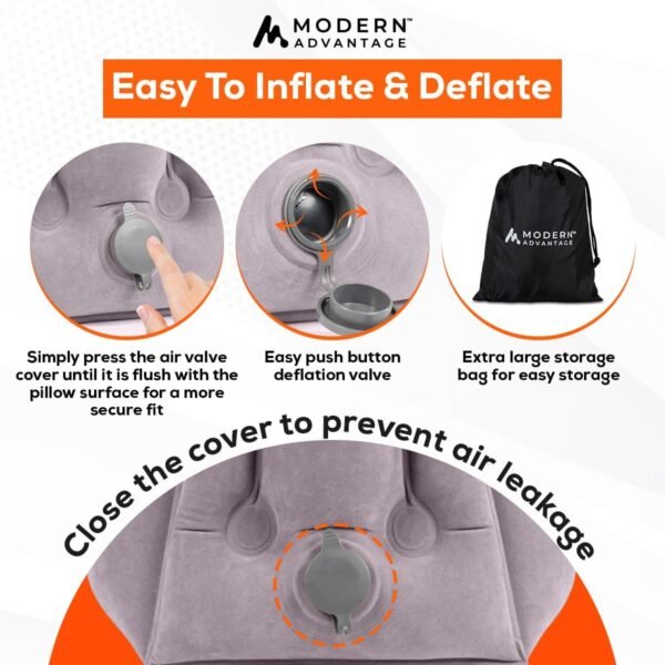 Modern Advantage Inflatable Travel Pillow for Airp... - Image 8