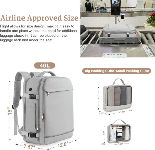 Travel Backpack， Carry on Backpack Airline Approve... - Image 3