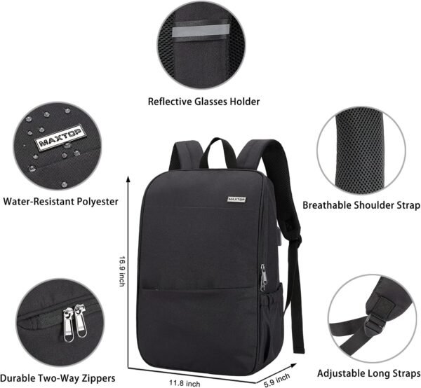 MAXTOP Deep Storage Laptop Backpack with USB Charg... - Image 8