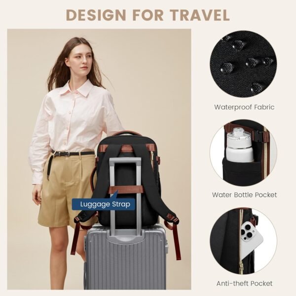 LOVEVOOK Travel Backpack for Women,40L Carry On Ba... - Image 8