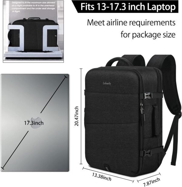 Travel Backpack for Men Women 17 Inch Flight Appro... - Image 4