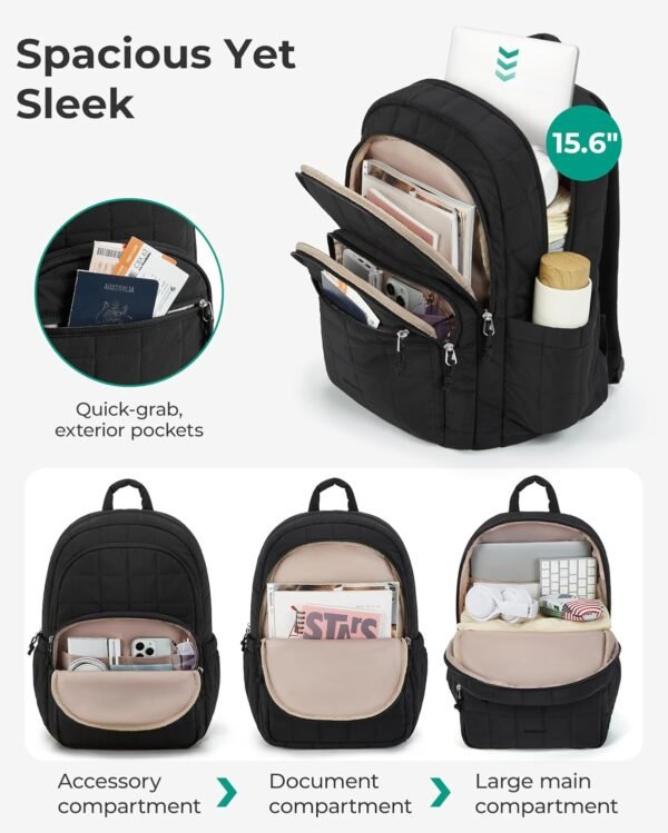 BAGSMART College Laptop Backpack, Travel Backpack ... - Image 4