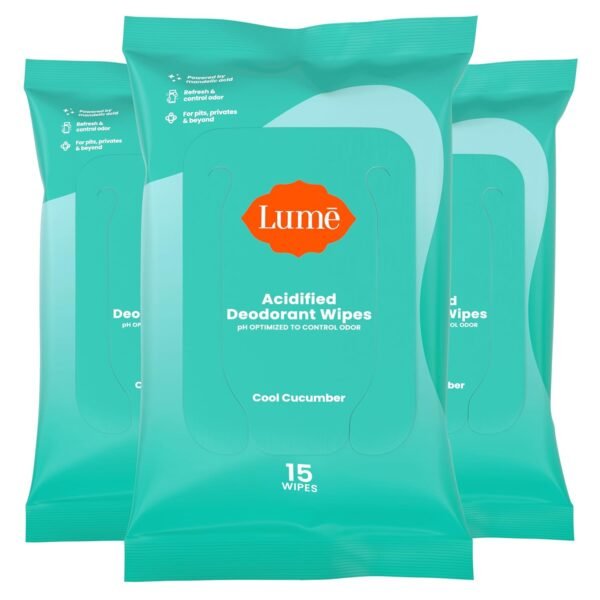 Lume Acidified Deodorant Wipes - 24 Hour Odor Cont... - Image 2