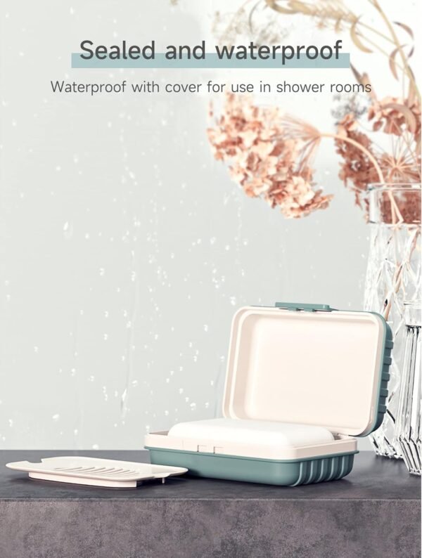Travel Soap Holder with Lid - Draining Soap Box fo... - Image 5