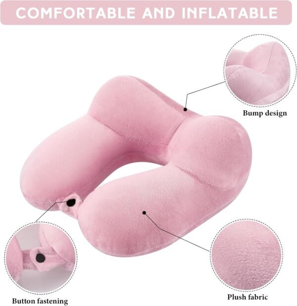 Sintuff 2 Pack Inflatable Travel Pillow for Airpla... - Image 4