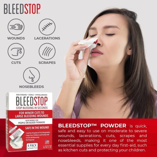 BleedStop First Aid Powder for Blood Clotting, Tr... - Image 8