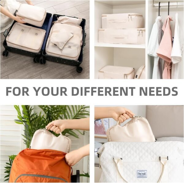 BAGAIL 8 Set Packing Cubes Luggage Organizer Bags ... - Image 8