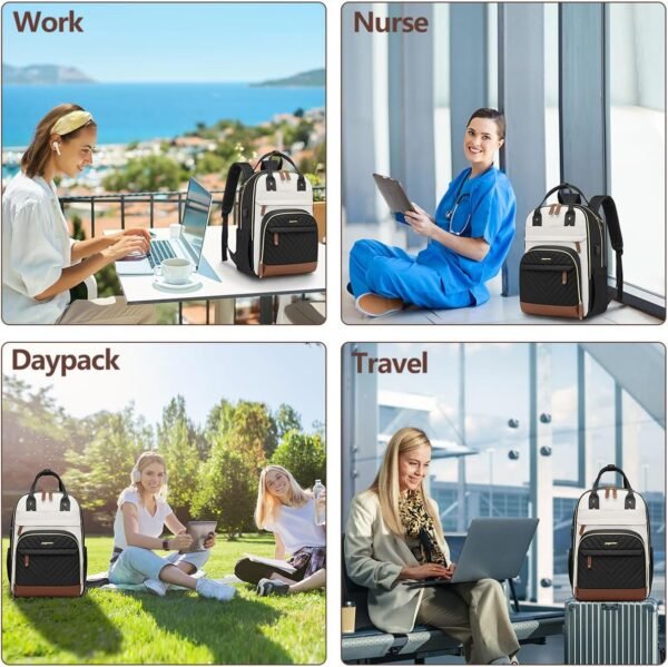 Laptop Backpack for Women Bag - 15.6 inch Work Tra... - Image 8