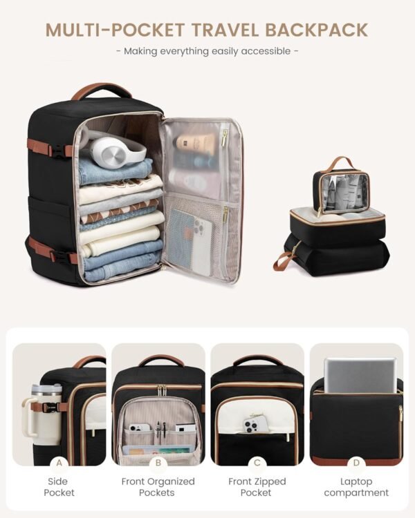 LOVEVOOK 40L Travel Backpack for Women, TSA Approv... - Image 6
