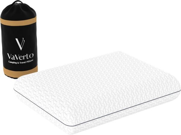 Vaverto Small Memory Foam Bed Pillow for Camping -... - Image 7