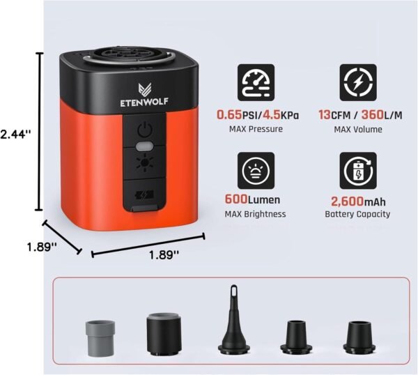 ETENWOLF AIR 3 Air Pump for Inflatables with 2600 ... - Image 9