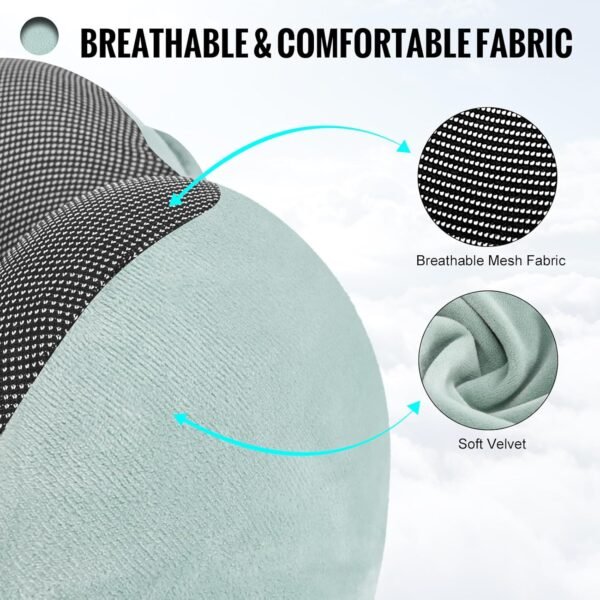 Travel Pillow, Neck Pillow for Travel with Hood fo... - Image 6