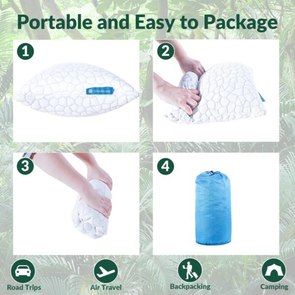 QUTOOL Small Travel Pillows for Sleeping, Cooling ... - Image 6