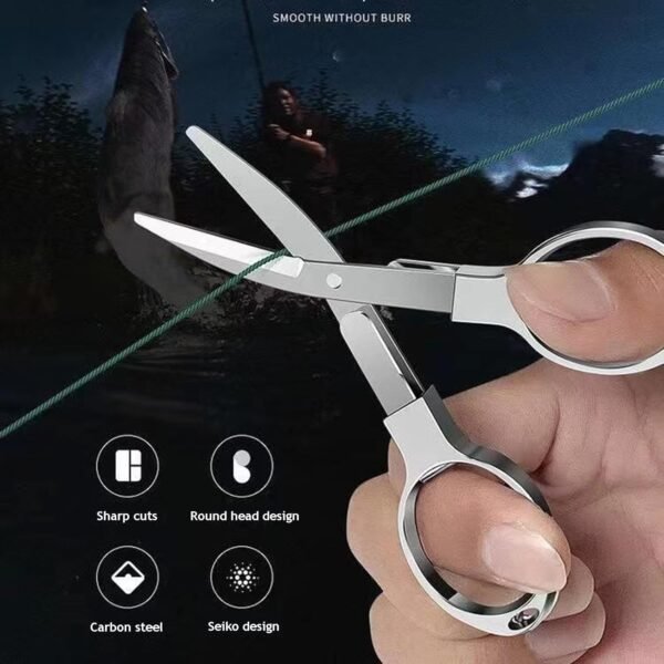 Folding Mini Scissors, Stainless Steel Retractable... - Image 7