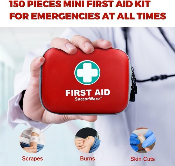 150 Pieces Mini First Aid Kit - Small Medical Kit ... - Image 6